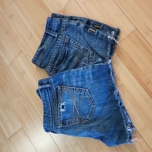 2 pairs, cut off jeans